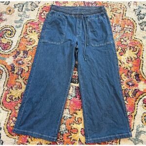 American Eagle AE Dreamy Drape Linen-Blend Pull-On Pants Jeans Size M may fit L